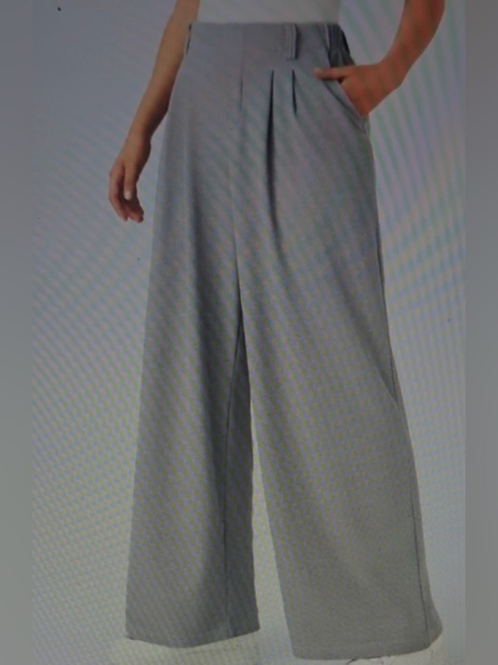 MEDIUM (TALL).   HALARA FLEX WIDE LEG WAFFLE PANTS